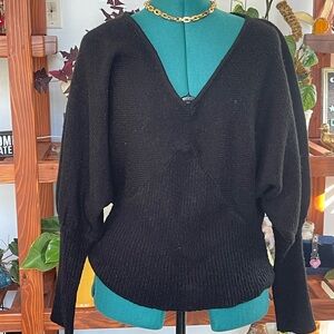 Black Women's Vneck  Sweater